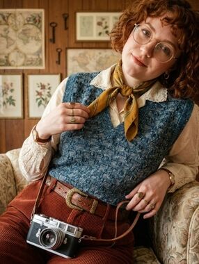 Vintage Eaton's Grandpa Sweater Vest Acrylic Fits Men's Medium